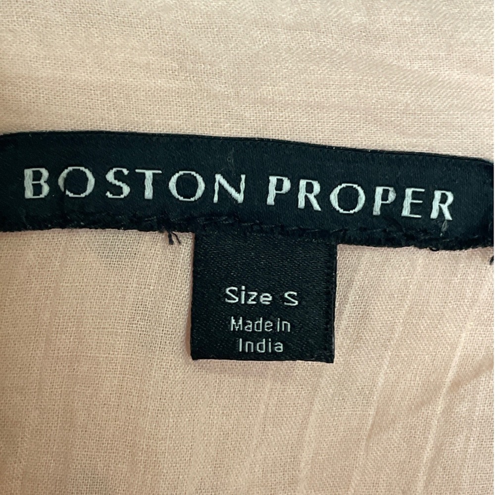 Boston Proper Womens Blouse Eyelet Lace Button S Boho Romantic Cottagecore - Picture 6 of 7
